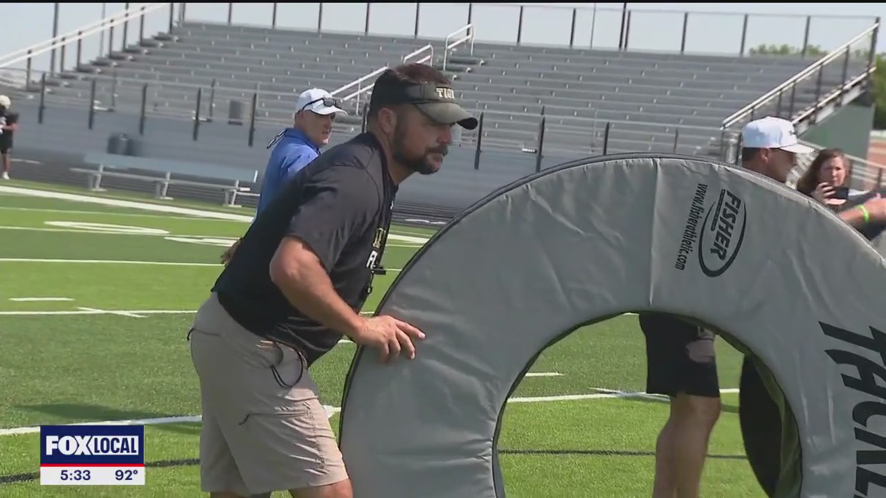 Donated tackle wheels help Mansfield football players