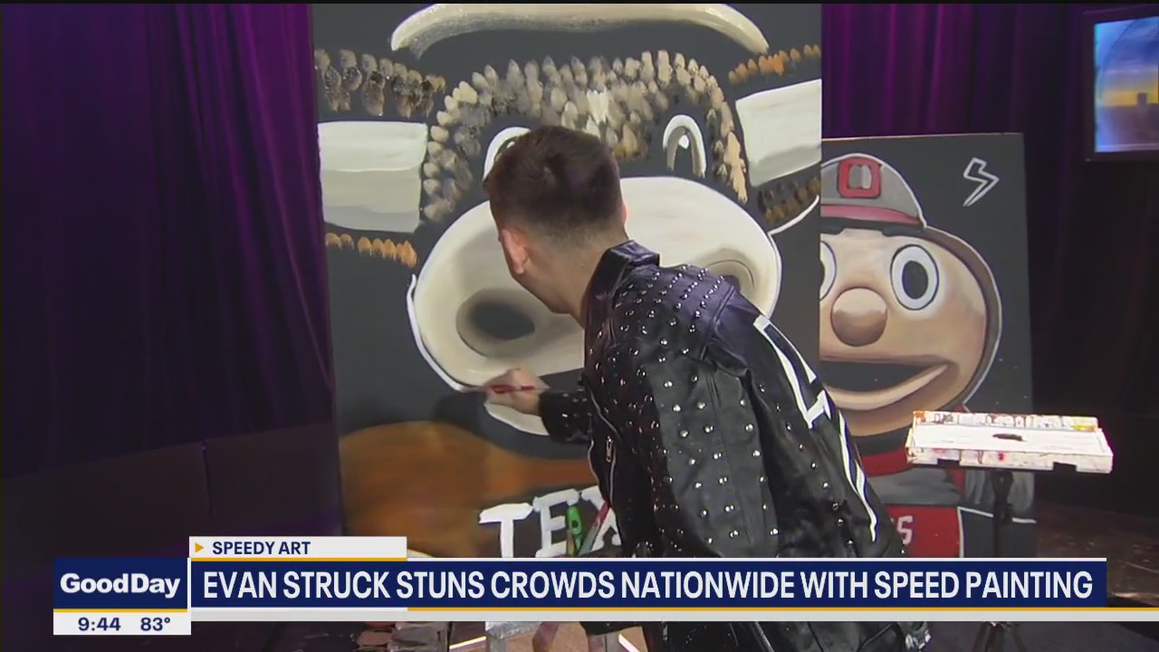 Evan Struck stuns crowds nationwide with speed painting