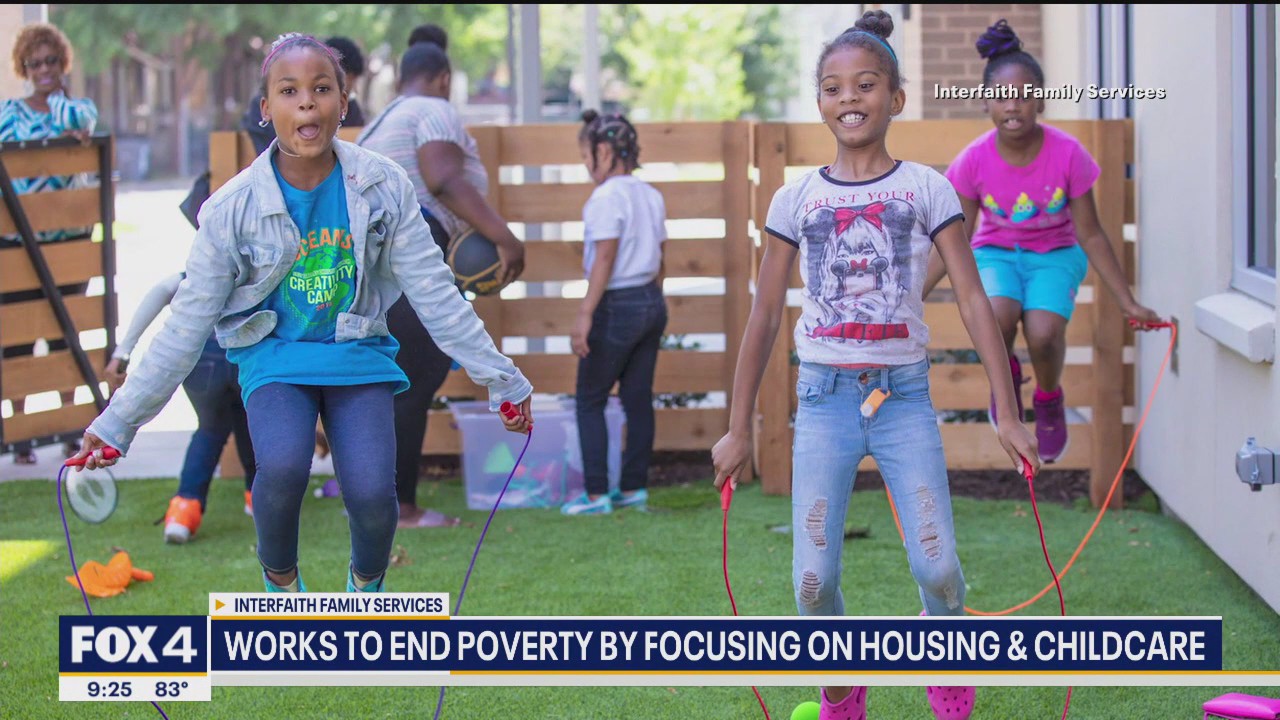 Works to end poverty by focusing on housing & childcare