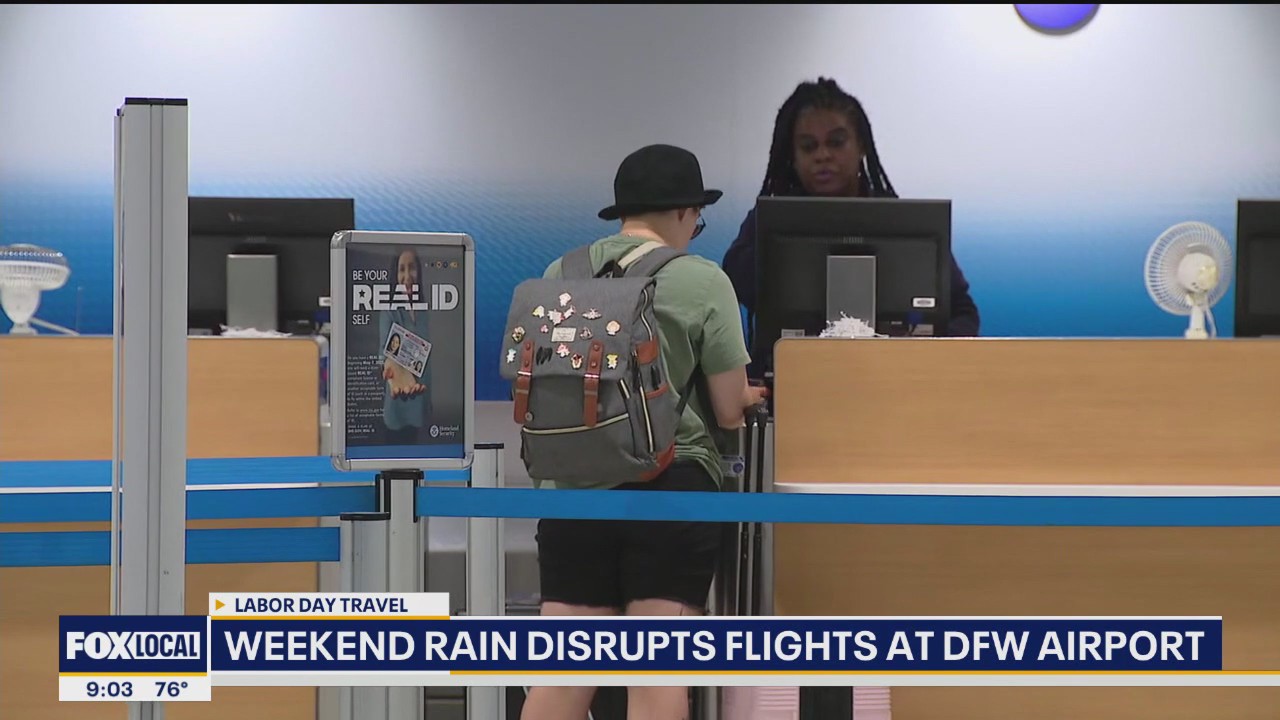 Weekend rain disrupts Labor Day travel