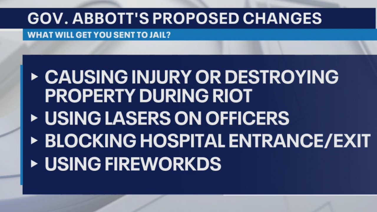 Preview: Gov. Abbott proposes new penalties for protesters