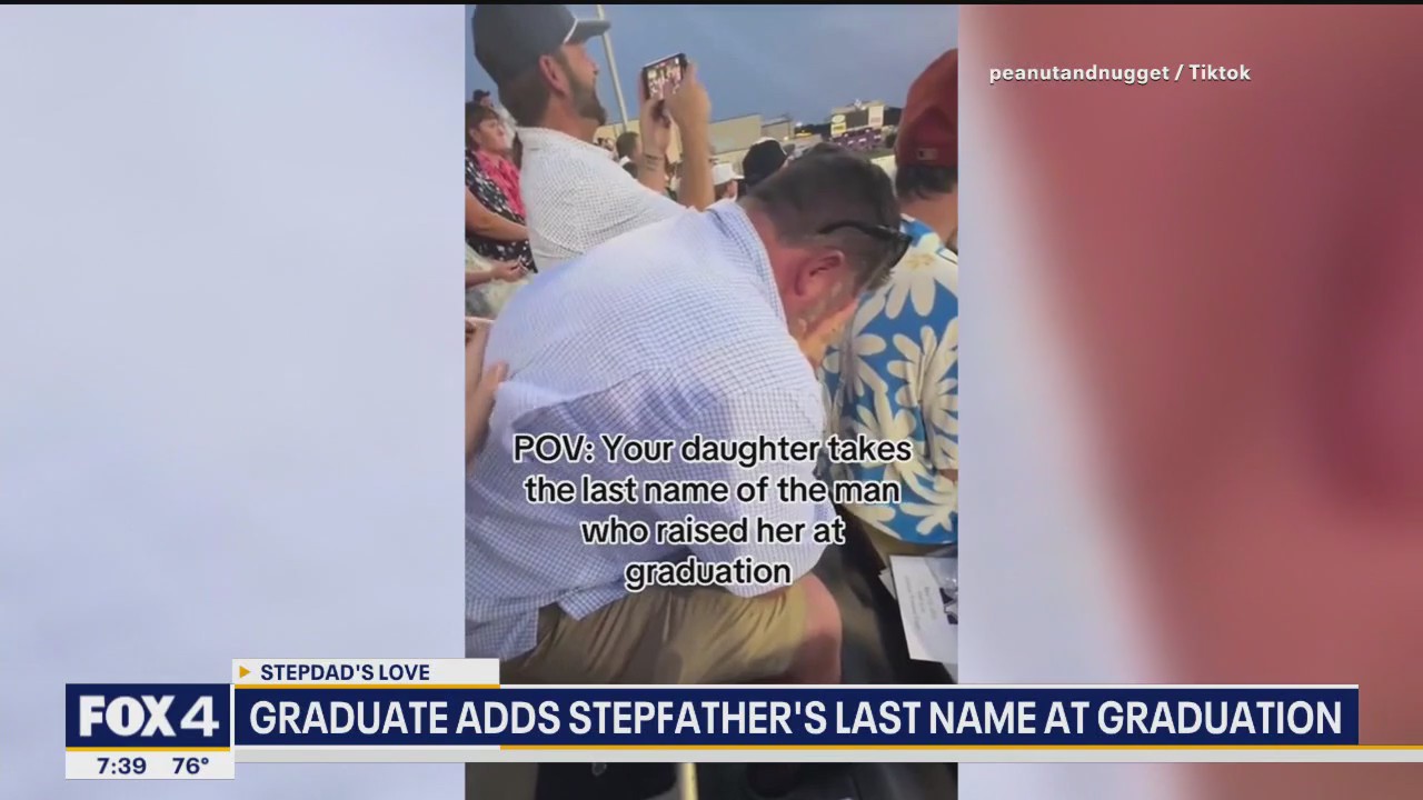 Graduate adds stepfather's last name at graduation
