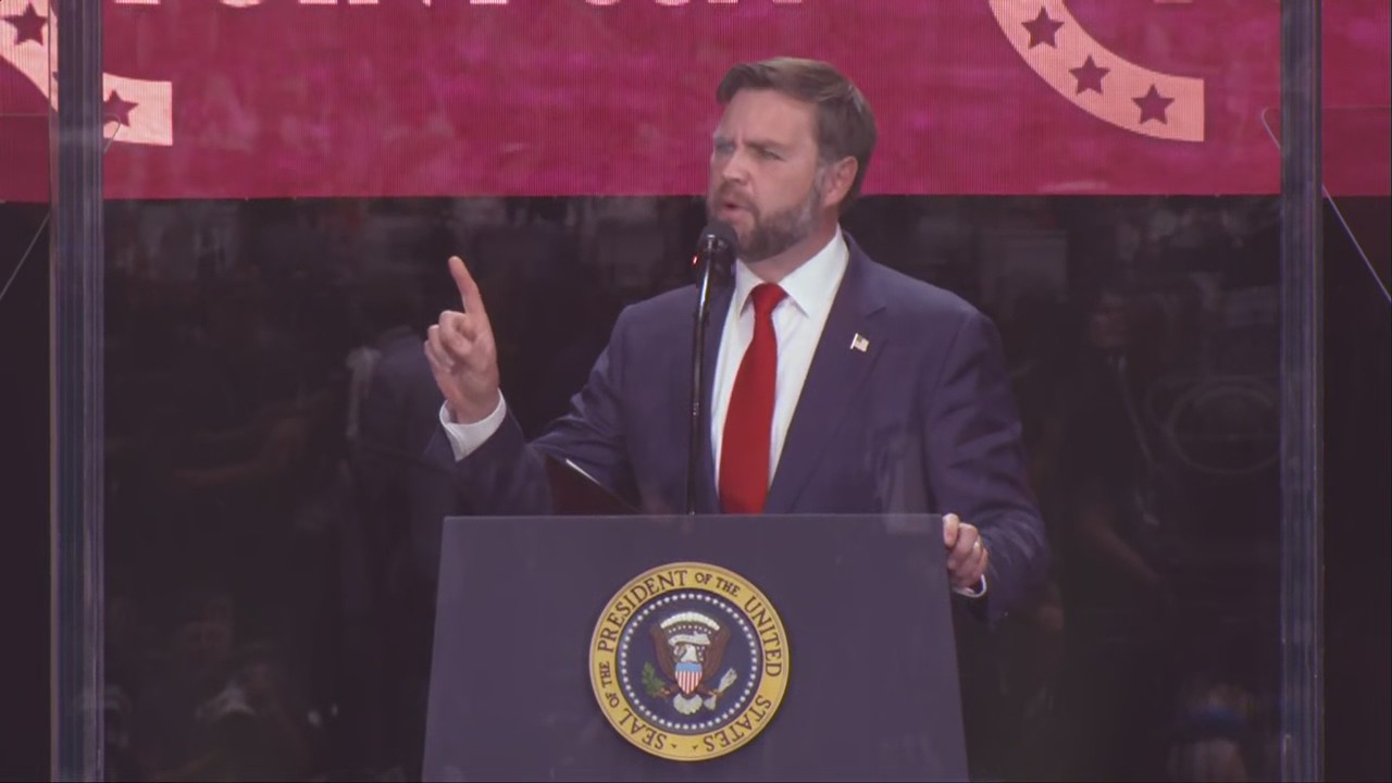 JD Vance speaks at Charlie Kirk's funeral