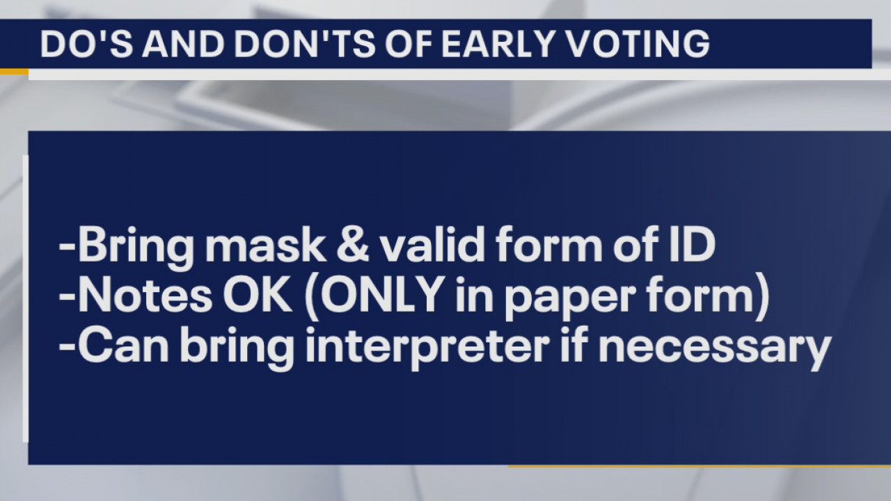 Early voting dos and don'ts