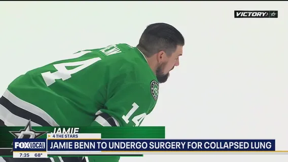 Jamie Benn out after suffering collapsed lung