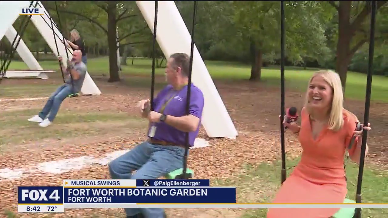 New musical swings at Fort Worth Botanical Garden