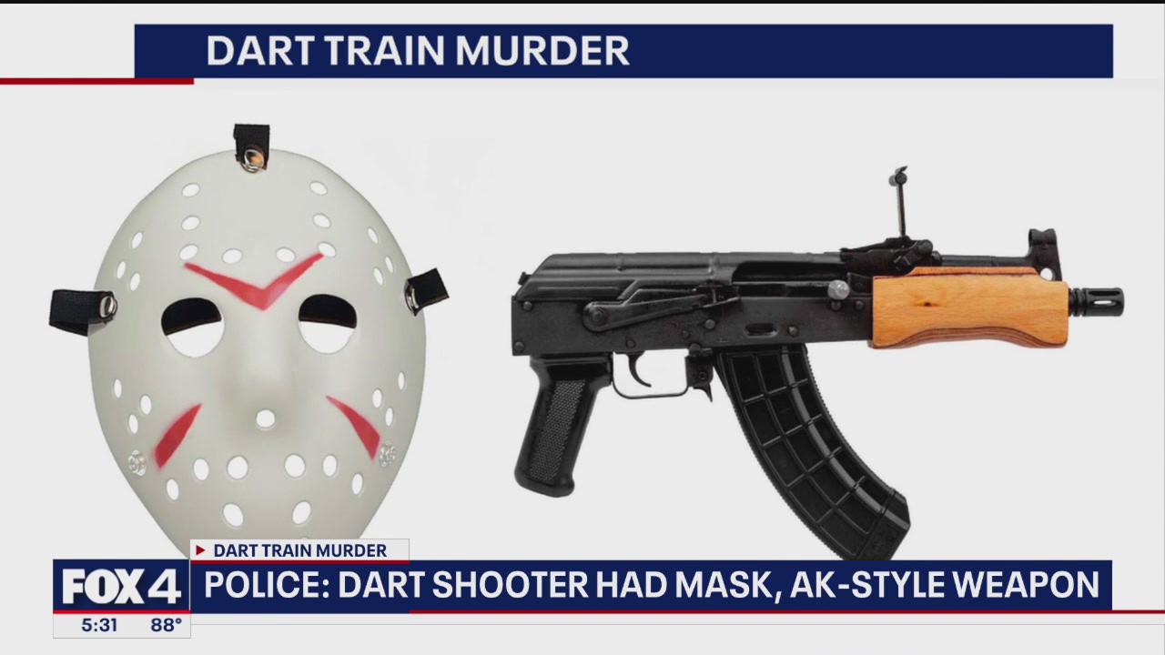Train murder suspect had a Jason-style hockey mask on