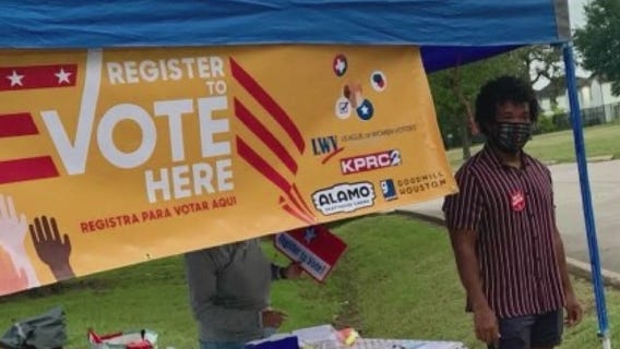 Young, first time voters making a presence at the polls.