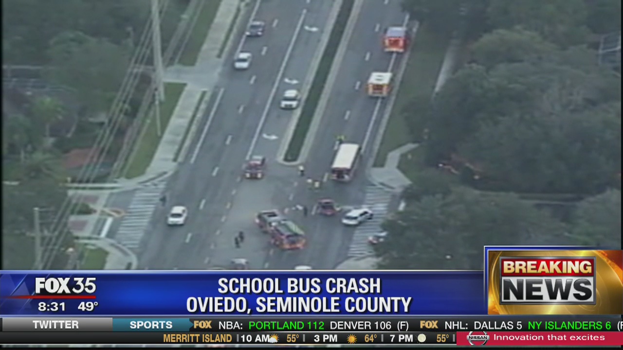 4 hurt in school bus crash | FOX 51 Gainesville