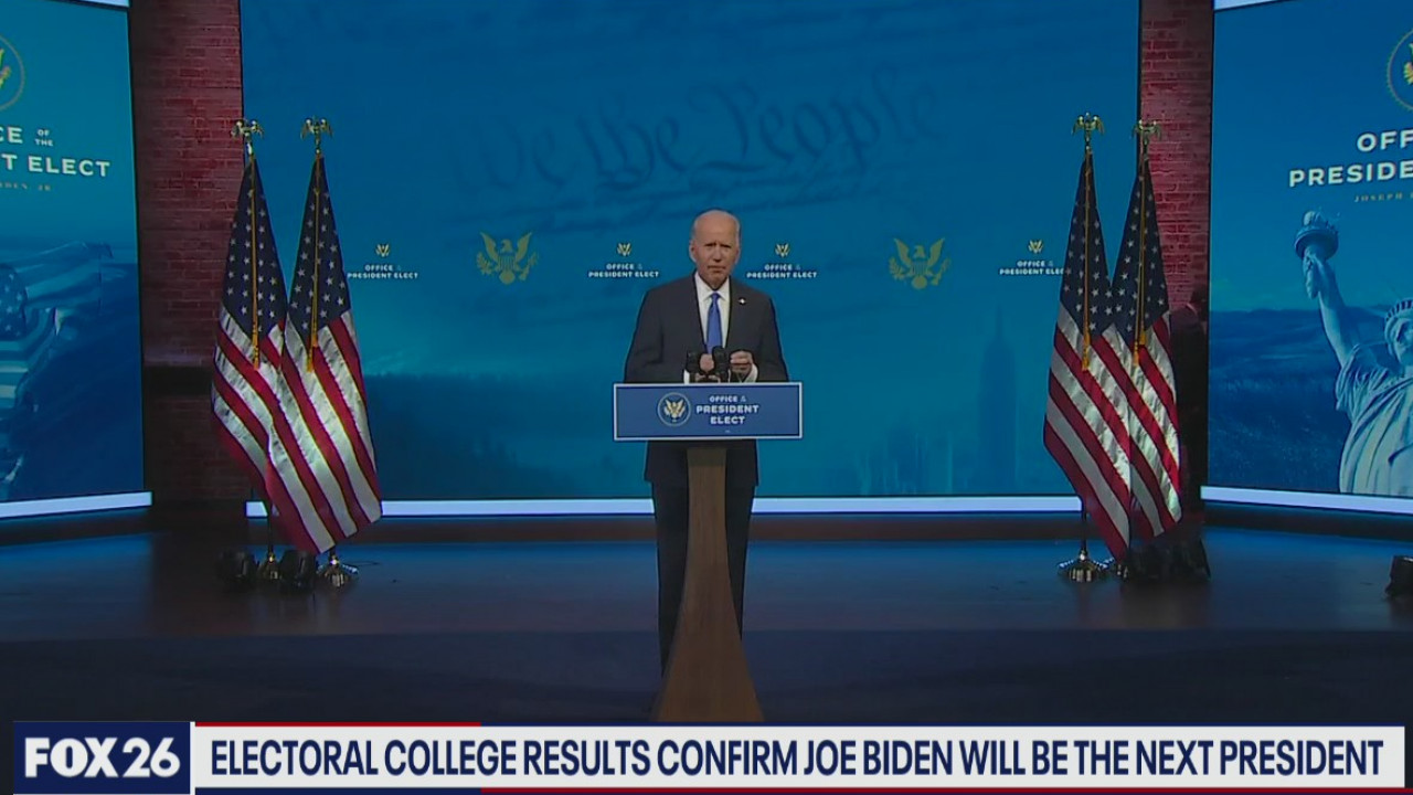 The electoral college votes puts a period on the 2020 election