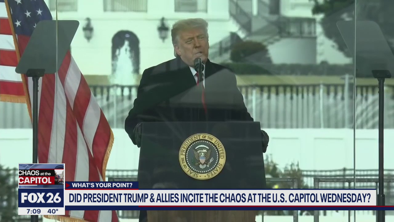 Did President Trump and allies incite the chaos at the capitol