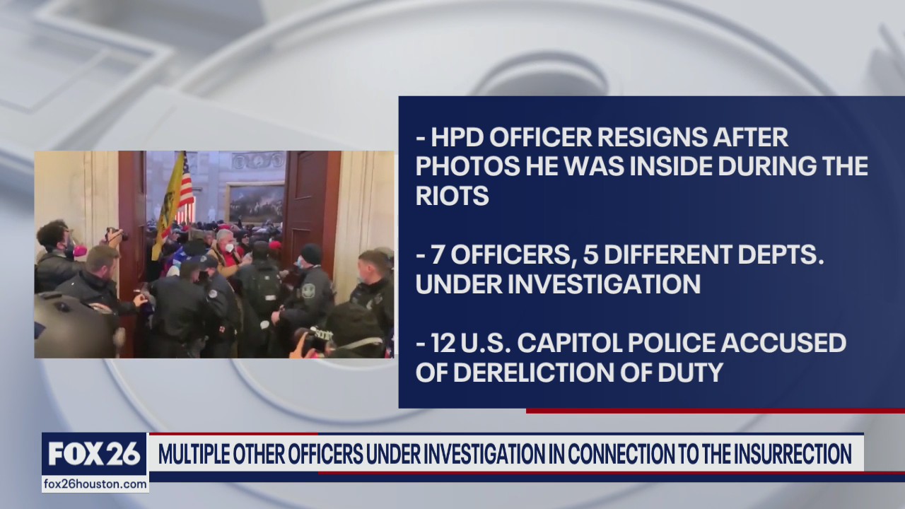 Police officers among the rioters at the Capitol