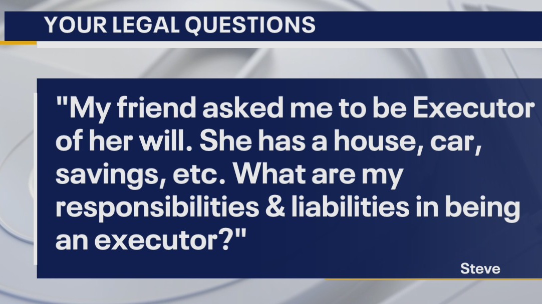 Your Legal Questions: Executor of will;  concealed carry; apartment fee