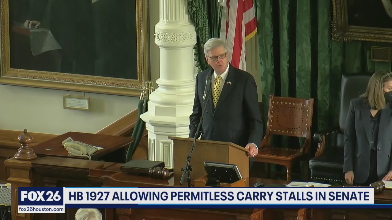 Permit-less carry bill stalls in Texas Senate