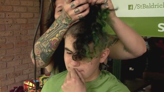 Shaving heads to help raise money for cancer research
