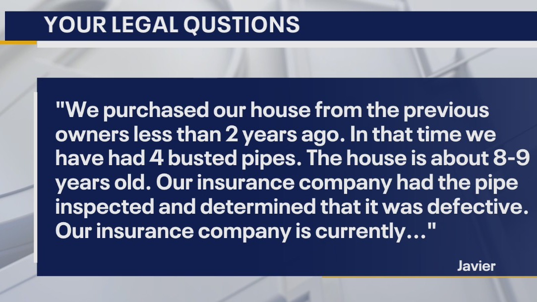 Your Legal Questions: Pipe bursts; apartment fees; disposition of shared property