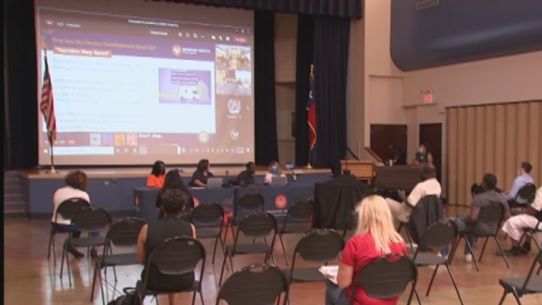 Town hall meeting in Acres Homes regarding COVID-19 vaccine sees low turnout