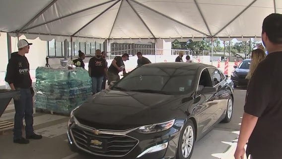 Louisiana residents seeking shelter in Houston following Hurricane Ida