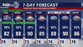 Monday night weather forecast and latest update on Hurricane Nicholas leading into Tuesday morning