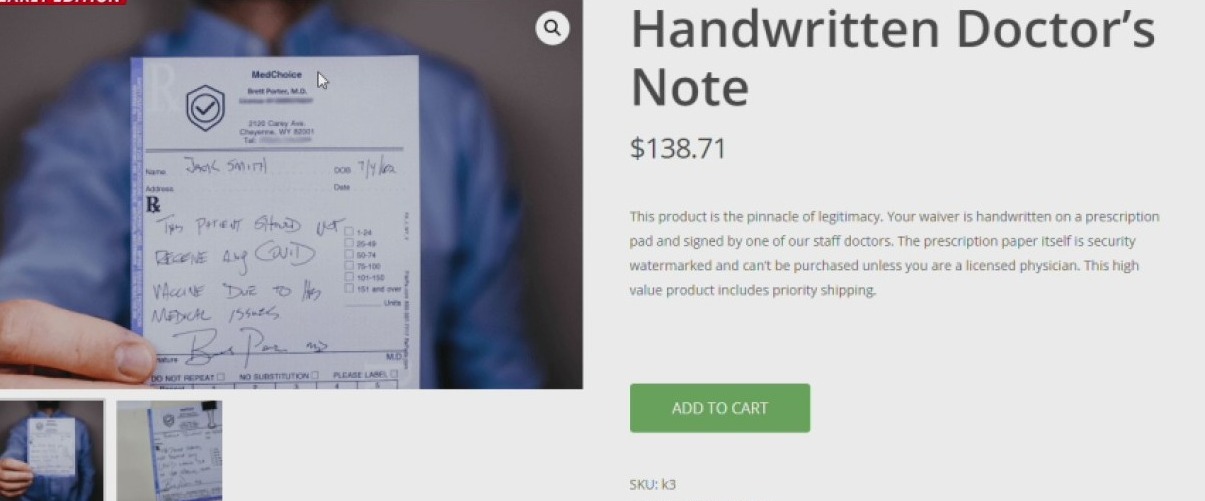 BBB says Medical Waivers for COVID-19 shots are being sold online