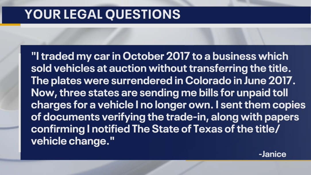 Your Legal Questions: Toll bills; salvage vehicle; taxes