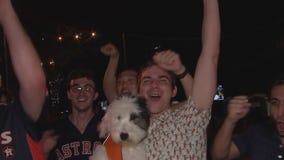 Excitement and cheers at Astros ALCS Game 1 watch party in Kirby