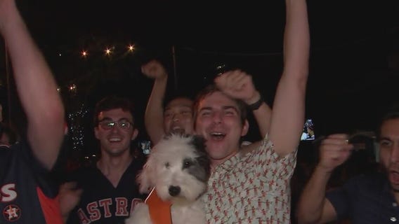 Excitement and cheers at Astros ALCS Game 1 watch party in Kirby