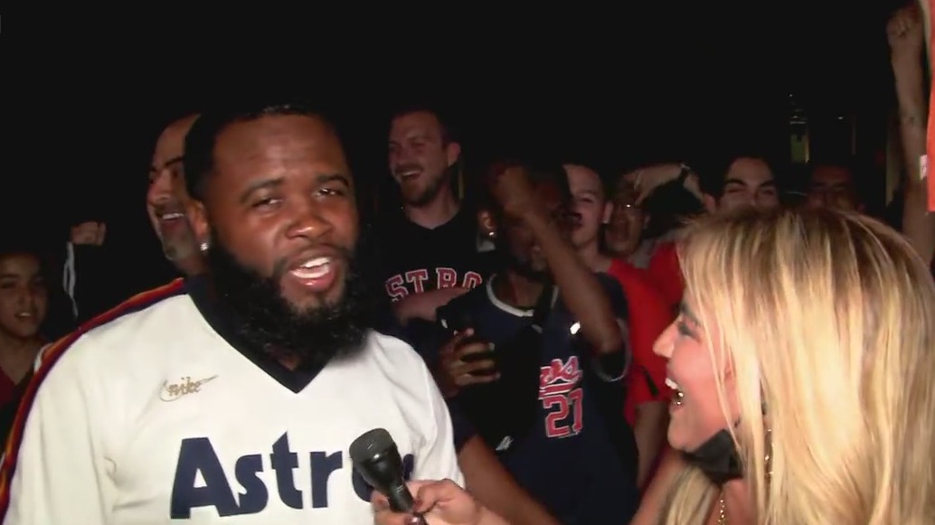 Astros fans celebrate ALCS pennant