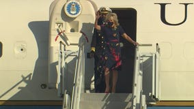 FLOTUS flight lands in Houston