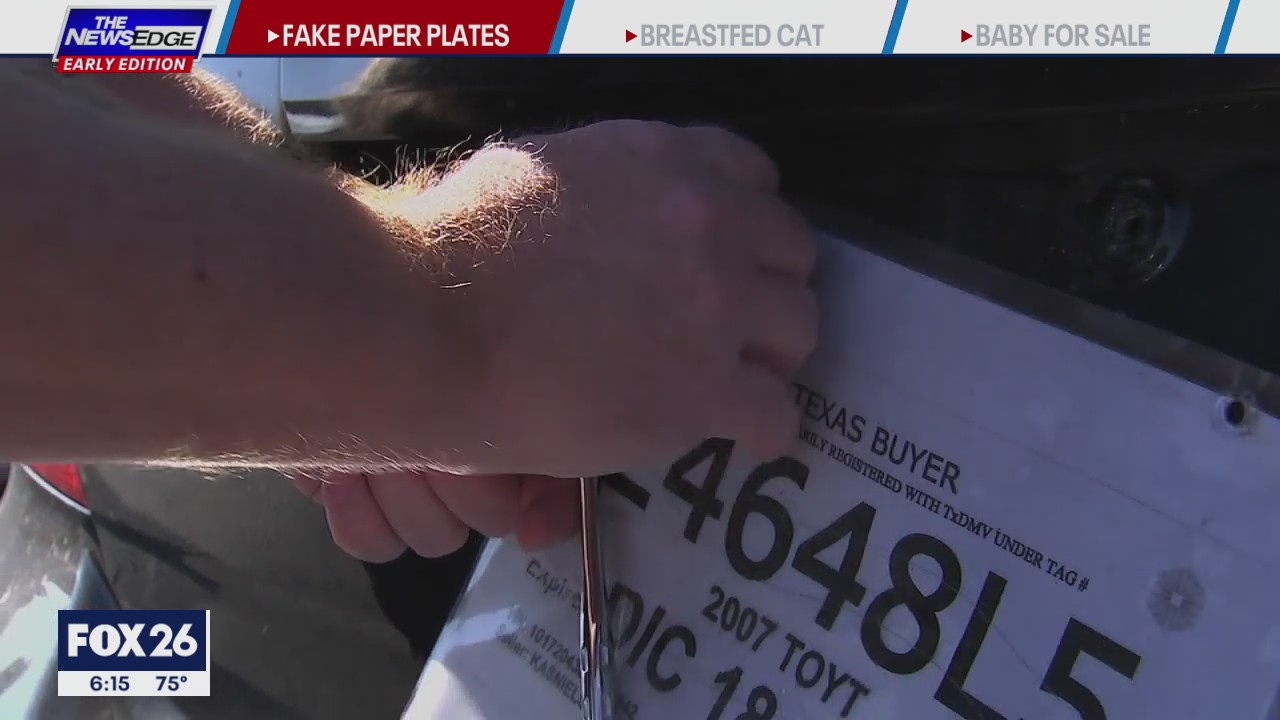 Temporary license plates causing problems in Texas