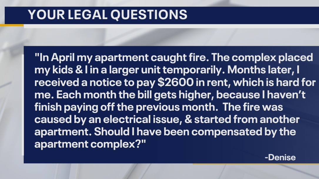 Your Legal Questions: Landlord problems; dermatologist malpractice; rental apartment fire