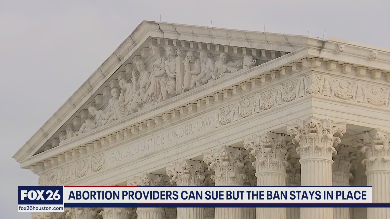 New SCOTUS ruling- abortion providers can sue but the ban stays in place