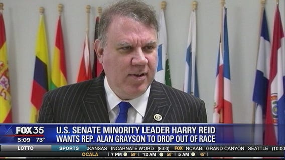 Reid calls for Grayson to drop Senate bid