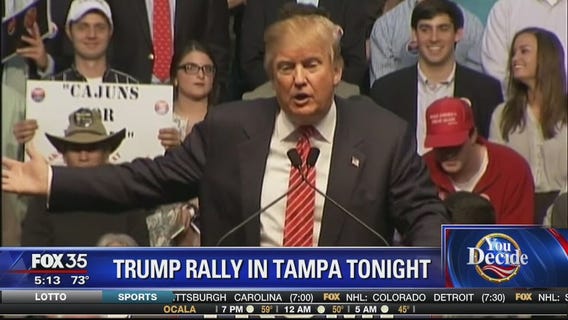 Trump holding rally in Tampa