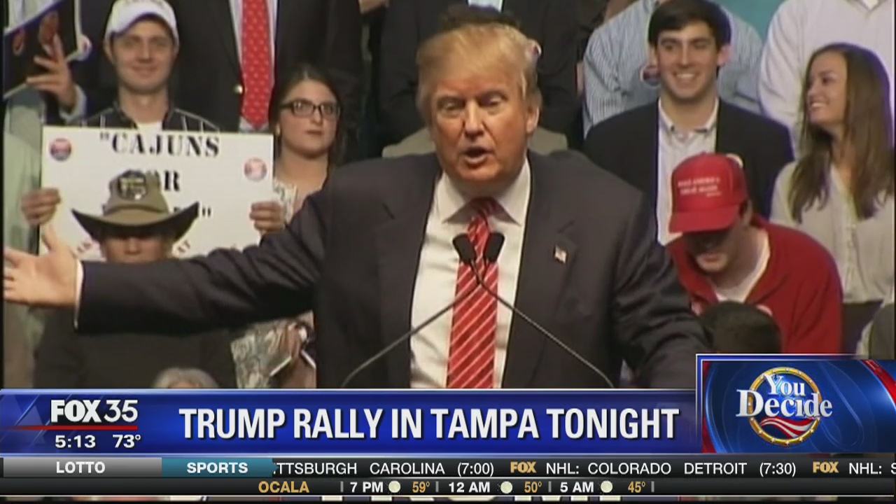 Trump holding rally in Tampa