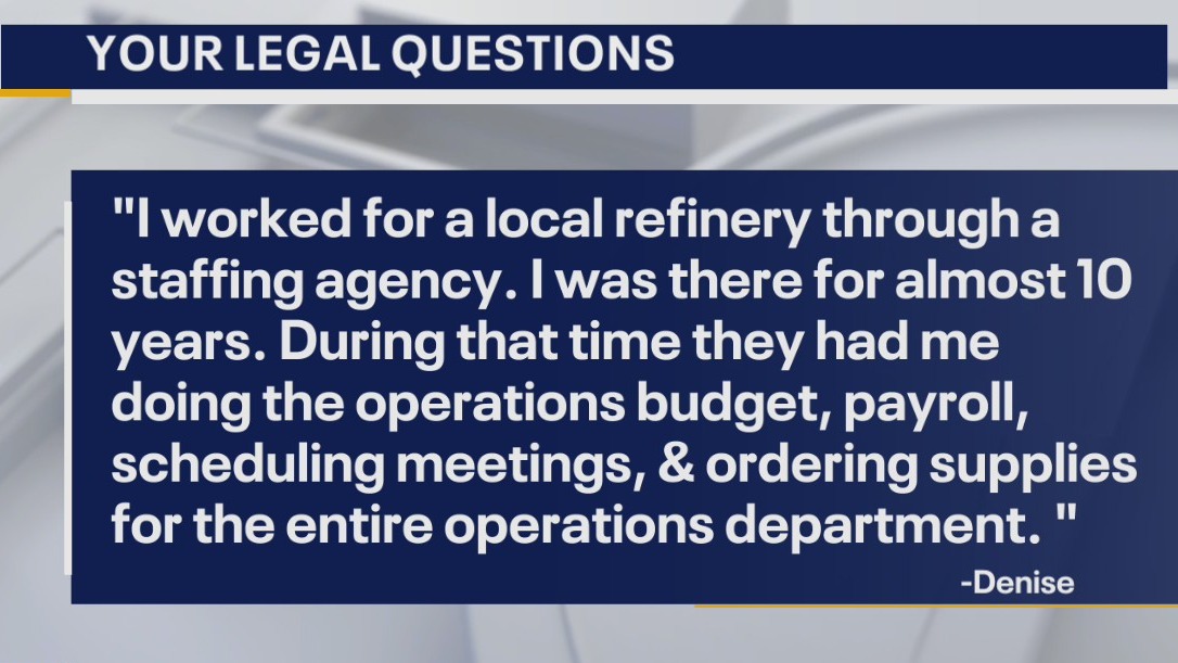 Your Legal Questions: Fired from temp job; Company Employment law; Getting deposit back