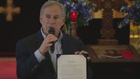 Gov. Greg Abbott and Texas First Lady in Houston to show solidarity for Ukraine