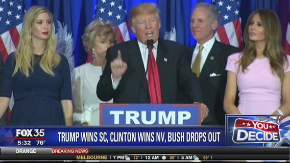 Trump wins So. Carolina, Clinton wins Nevada