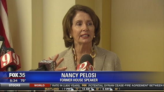 Nancy Pelosi in Orlando for Demings rally