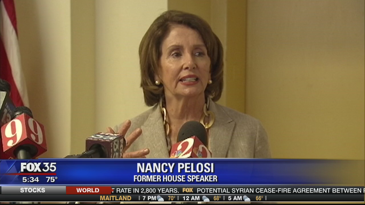 Nancy Pelosi in Orlando for Demings rally
