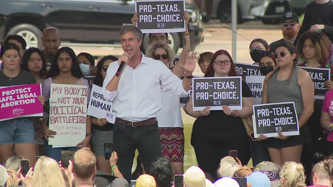 Beto O'Rourke speaks at Houston Rally for Abortion Rights in Texas