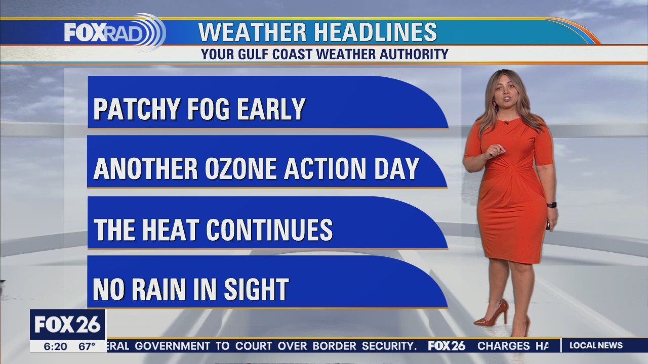 Sunny, hot & dry day ahead