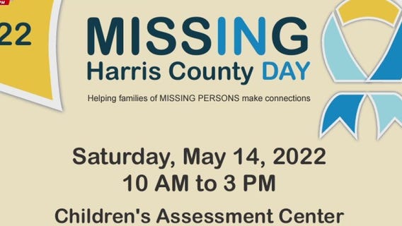 Talking Missing in Harris County Day taking place on Saturday