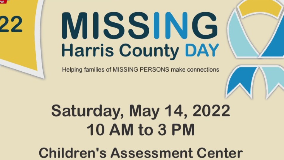 Talking Missing in Harris County Day taking place on Saturday