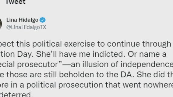 Harris Co. Judge Lina Hidalgo remains 'undeterred' by indictment threats
