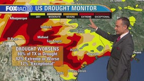 New U.S. Drought monitor shows 80% of Texas in drought