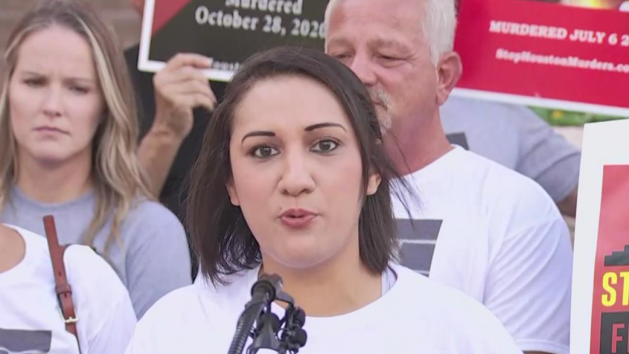 Family members rally "stop Houston murders"