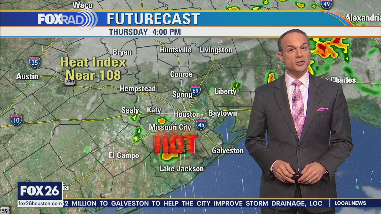 Chance for showers next 7 days