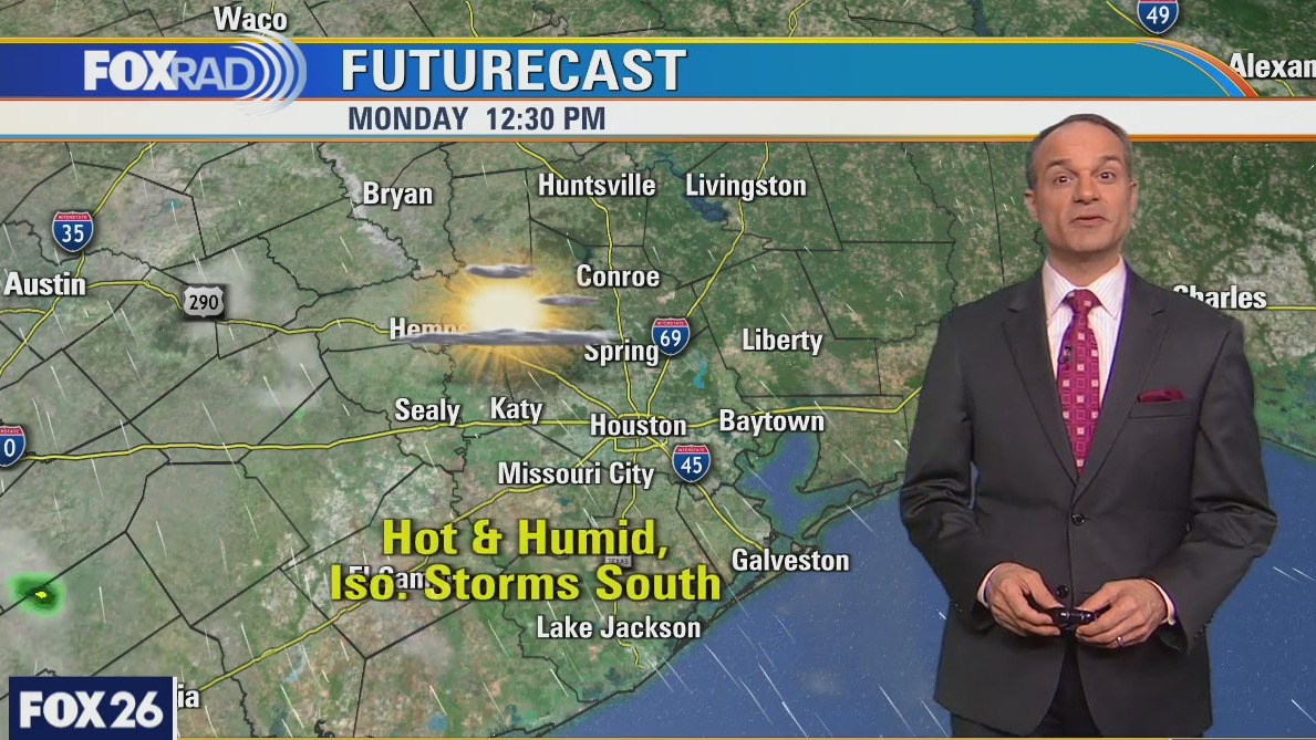 Hot, humid weather thru Wednesday