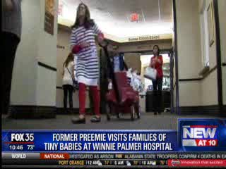 Former preemie visits families of tiny babies